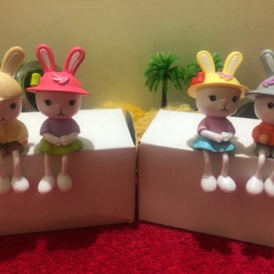 Miniature Bunny Sitting Garden Fairy Garden Figurine (Resin Decor)