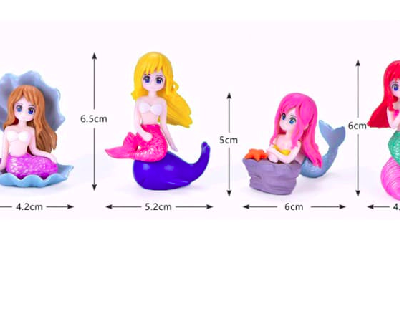 Miniature Mermaid Colourful New for Fairy Garden (Resin Decor)