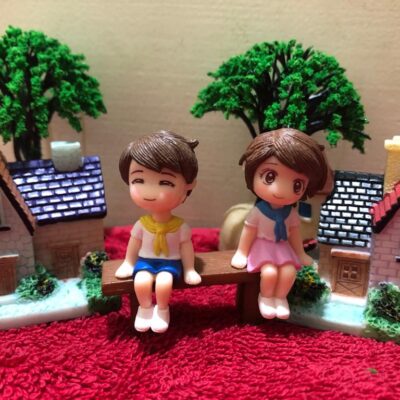 Miniature Scaff Couple Fairy Garden Figurine (Resin Decor)