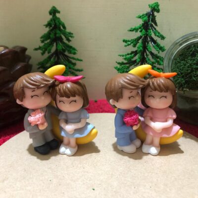 Miniature Moon Couple New Fairy Garden Figurine (Resin Decor)