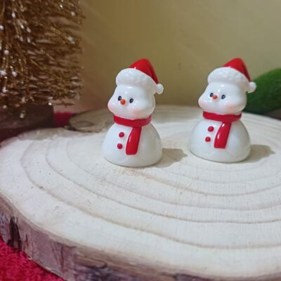 Miniature Snowman White for Fairy Garden (Resin Decor)
