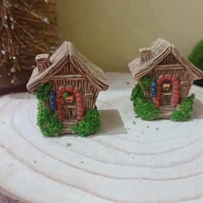 Miniature Wood Finish Garden House for Fairy Garden