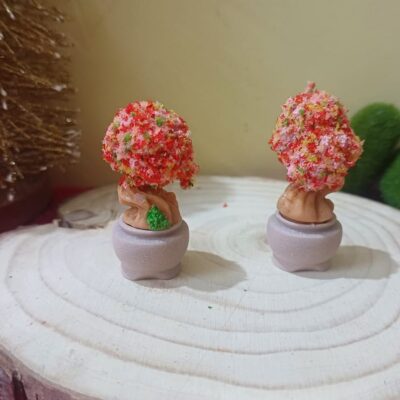 Miniature Bonsai Tree in Pot Design 1 for Succulent & Bonsai (Resin Decor)