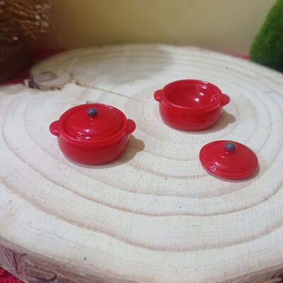 Miniature Red Hot Case for Dollhouse Kitchen (Resin Decor)