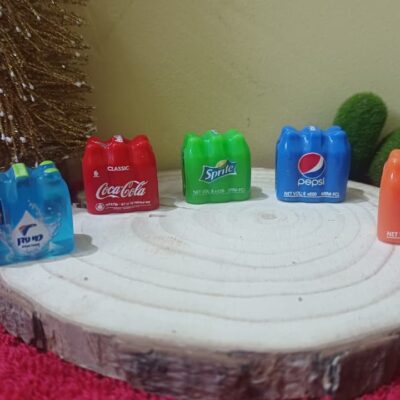 Miniature Colddrink Pack of 6 for Dollhouse Kitchen (Resin Decor)