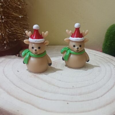 Miniature Christmas Reindeer Fairy Garden Figurine (Resin Decor)