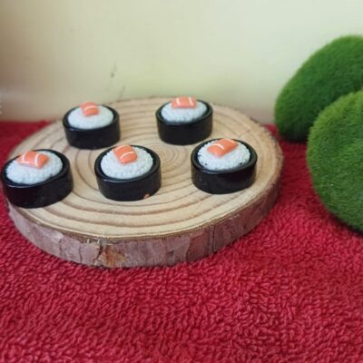 Miniature Sushi Bowl for Dollhouse Kitchen (Resin Decor)