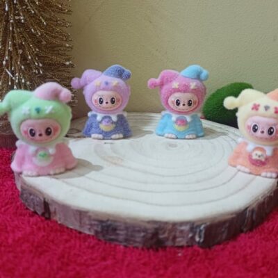 Miniature Sitting Labubu for Fairy Garden (Resin Decor)