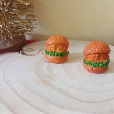 Miniature Aloo Tikki Burger for Dollhouse Kitchen (Resin Decor)