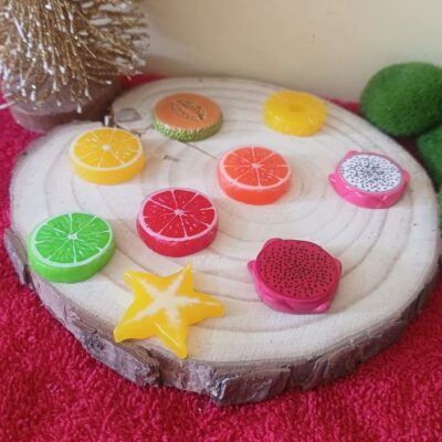 Miniature Fruit Slices for Dollhouse Kitchen (Resin Decor)