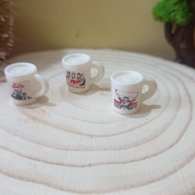 Miniature White Mug for Dollhouse Kitchen (Resin Decor)