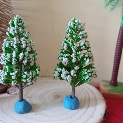 Miniature Tree Green and White Big for Fairy Garden (Resin Decor)