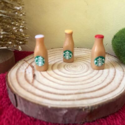 Miniature Starbucks Cold Coffee Bottle for Dollhouse Kitchen (Resin Decor)