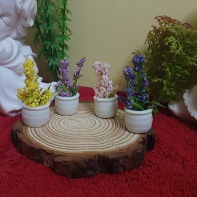 Miniature Flower Pot Style 1 for Desk & Fairy Garden (Resin Decor)
