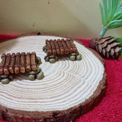 Miniature Wooden Log Bridge for Fairy Garden