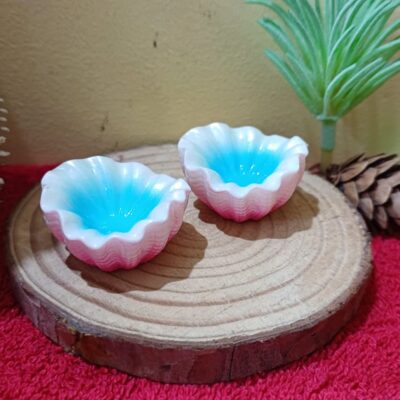 Miniature Shell Pink and Blue for Beach Scene (Resin Decor)