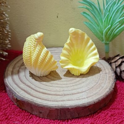 Miniature Yellow Shell for Beach Scene (Resin Decor)