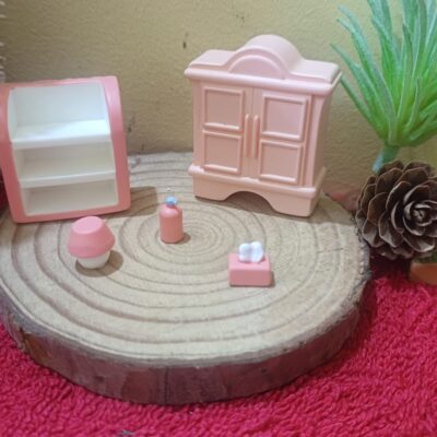 Miniature Dressing Room Set for Dollhouse (Resin Decor)