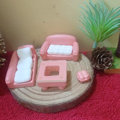Miniature Dining Room Set for Dollhouse (Resin Decor)
