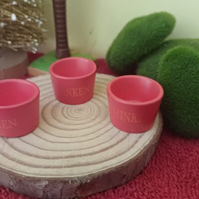 Miniature Red Bowl for Dollhouse Kitchen (Resin Decor)
