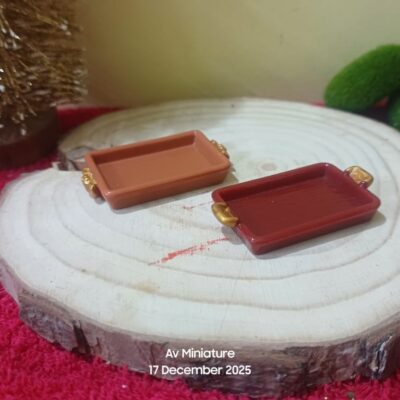 Miniature Tray for Dollhouse Kitchen (Resin Decor)
