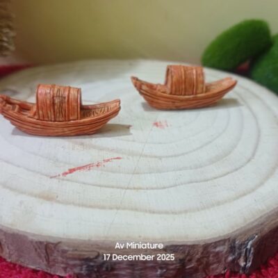 Miniature Boat Transport for Fairy Garden (Resin Decor)