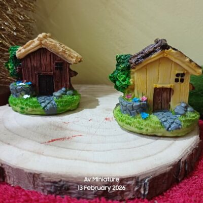 Miniature Log Roof for Fairy Garden (Resin Decor)
