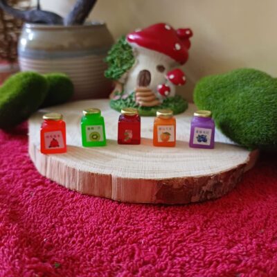 Miniature Jam Jar Square for Dollhouse Kitchen (Resin Decor)