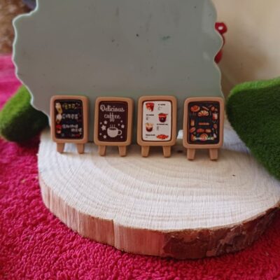 Miniature Quotes Stand for Cafe for Fairy Garden (Resin Decor)