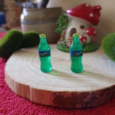 Miniature Sprite Cold Drink Bottle for Dollhouse Kitchen (Resin Decor)