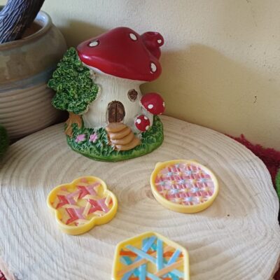 Miniature Weaving Tray Kitchen Accessories for Dollhouse Kitchen (Resin Decor)