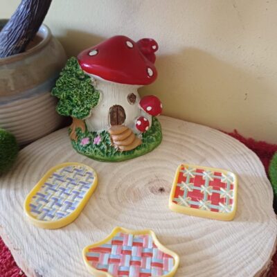 Miniature Weaving Tray Big Kitchen Accessories for Dollhouse Kitchen