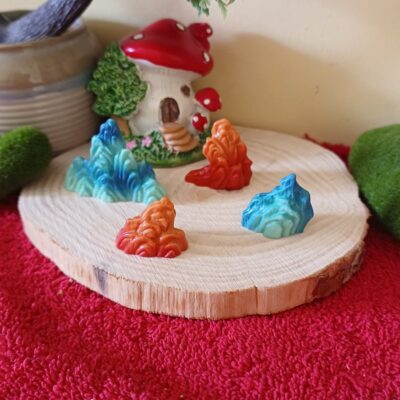 Miniature Color Stone Set of 4 for Fairy Garden (Resin Decor)