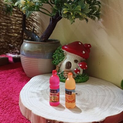Miniature Fruit Juice Bottle for Dollhouse Kitchen (Resin Decor)