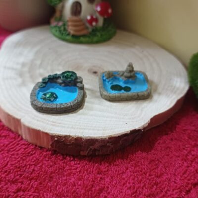 Miniature Pond Mini-Garden for Fairy Garden (Resin Decor)