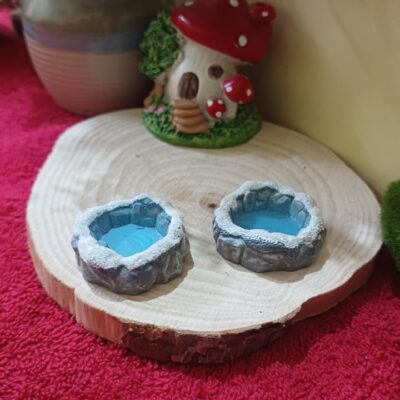 Handcrafted Pond garden miniature miniature for fairy gardens
