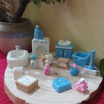 Miniature Household Set for Dollhouse (Resin Decor)