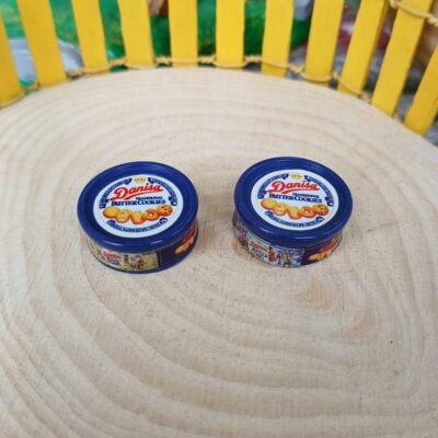 Handcrafted Cookies box miniature for fairy gardens