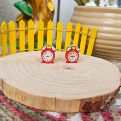 Handcrafted Alarm clock miniature for fairy gardens