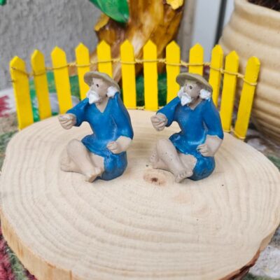 Handcrafted Fisherman small miniature for fairy gardens