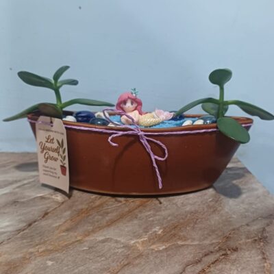 Handcrafted Mermaid's Lagoon miniature for fairy gardens