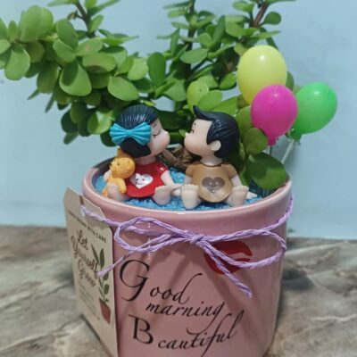 Handcrafted Forever in Bloom miniature for fairy gardens