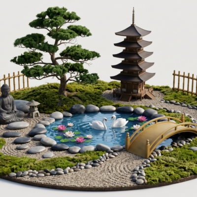 Japanese bonsai-style DIY desk garden miniature kit