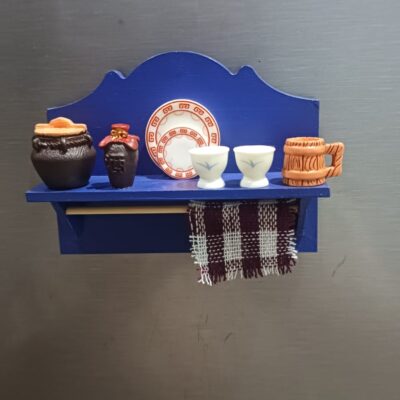 Miniature Blue Kitchen Theme Fridge Magnets for Desk (Resin Decor)