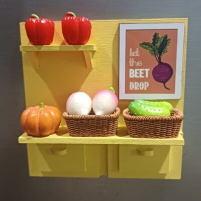 Miniature Vegetable Theme Fridge Magnets for Desk (Resin Decor)